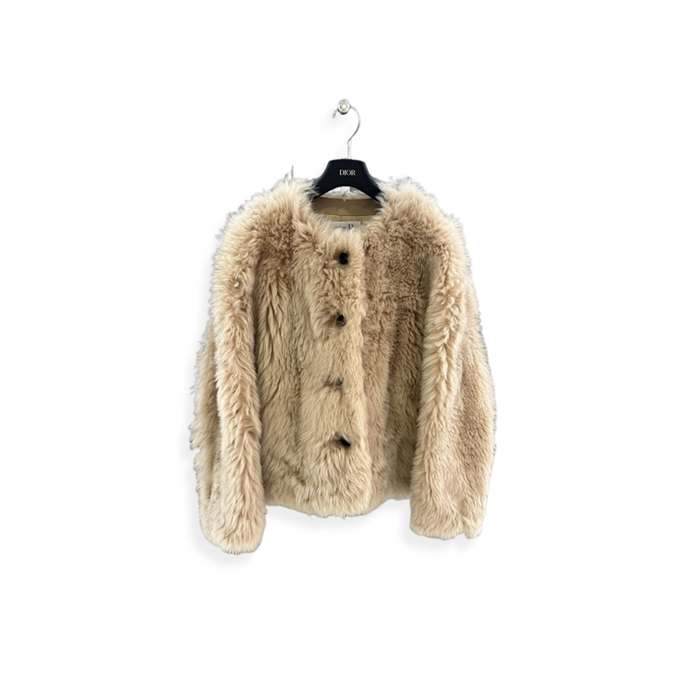 M*x M*ra collarless shearling jacket